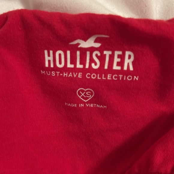 Hollister Must Have Collection Cropped Halter Top Red - Picture 3 of 4